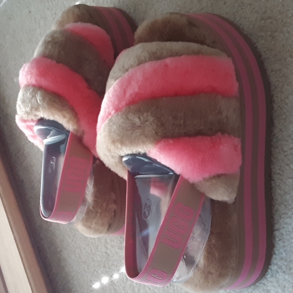 UGG DISCO STRIP SLIDE SANDLES - Picture 2 of 11